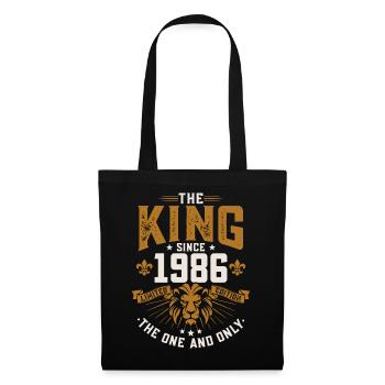 1986 Vintage King Anniversaire Homme Cadeau - Sac en tissu - noir - Devant