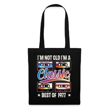 1977 Year of birth Birthday Cassette Vintage - Tote Bag - black - Front