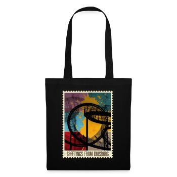 Duisburg Germany City Skyline Stamp Colorful - Tote Bag - black - Front