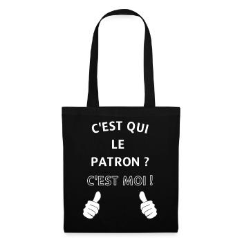 c'est qui le patron c'est moi - Sac en tissu - noir - Devant