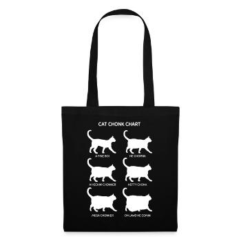 cat chonk chart | funny gift idea fat cat - Tote Bag - black - Front