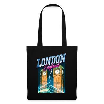 London England UK City Skyline Vintage Retro - Tote Bag - black - Front