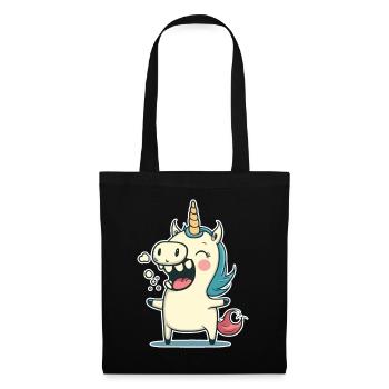 Unicorn Ugly Colorful Cute Cute Cartoon Comic - Tote Bag - black - Front