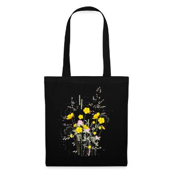 prairie de renoncules jaune vif pleine d’harmonie - Sac en tissu - noir - Devant