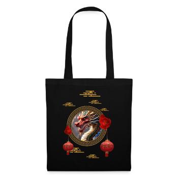 Bonne année du Dragon Chinois - Sac en tissu - noir - Devant