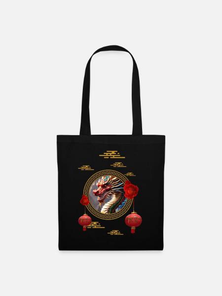 Happy New Year of the Chinese Dragon - Tote Bag - black