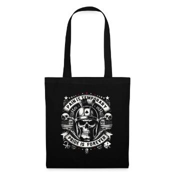 La douleur est temporaire - Sac en tissu - noir - Devant