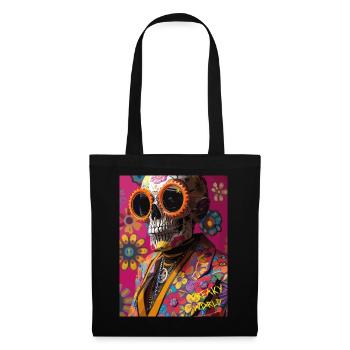 The Skull with Sunglasses - Skull, Totenkopf - Stoffbeutel - Schwarz - Vorne
