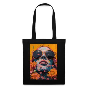 The Skull with Sunglasses - Skull, Totenkopf - Stoffbeutel - Schwarz - Vorne