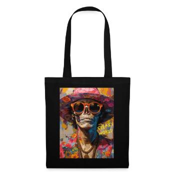 The Skull with Sunglasses - Skull, Totenkopf - Stoffbeutel - Schwarz - Vorne
