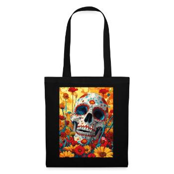 The Skull with Sunglasses - Skull, Totenkopf - Stoffbeutel - Schwarz - Vorne