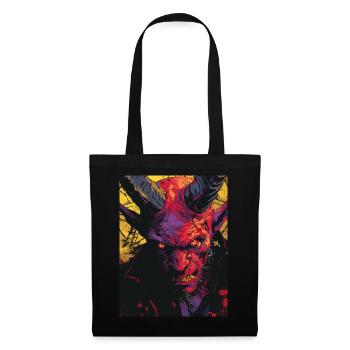 The Devil - Skull, Totenkopf, Teufel - Stoffbeutel - Schwarz - Vorne