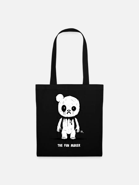The Fun Maker - Creepy Bear - Stoffbeutel - Schwarz
