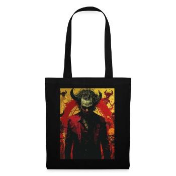 The Devil - Skull, Totenkopf, Teufel - Stoffbeutel - Schwarz - Vorne