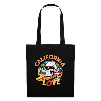 Skull - California Love Vibes Surfing - Stoffbeutel - Schwarz - Vorne