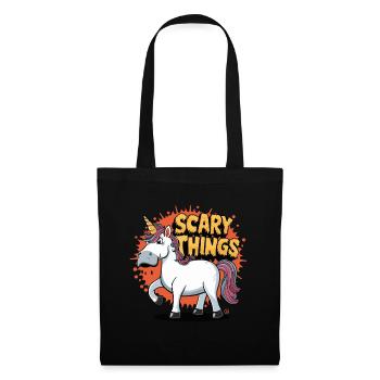 Einhorn - Skull, Skelett, Comicstyle - Stoffbeutel - Schwarz - Vorne