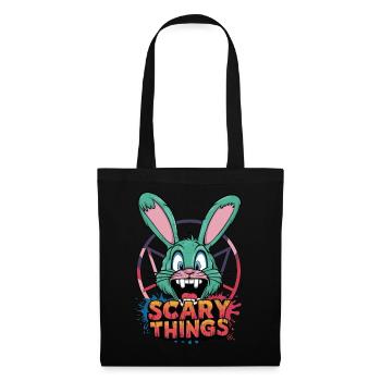 Bunny - Comicstyle, Pentagramm, Hase, Zombie - Stoffbeutel - Schwarz - Vorne