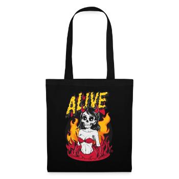 Female Devil - Alive, Skull, Totenkopf - Stoffbeutel - Schwarz - Vorne
