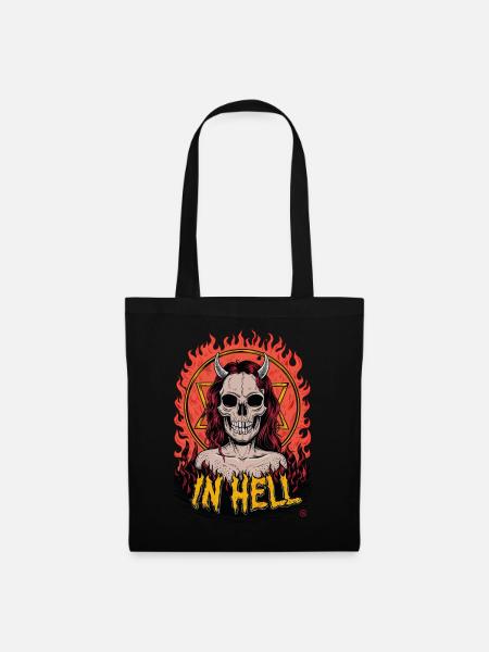 Female Devil - Hell, Skull, Totenkopf - Stoffbeutel - Schwarz