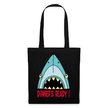 Requin qui a faim - Sac en tissu - noir - Devant
