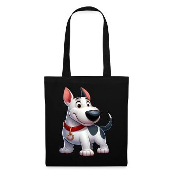 Bullterrier 4 - Stoffbeutel - Schwarz - Vorne