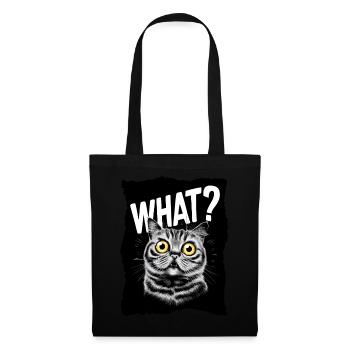 Chat - Quoi ? - Sac en tissu - noir - Devant