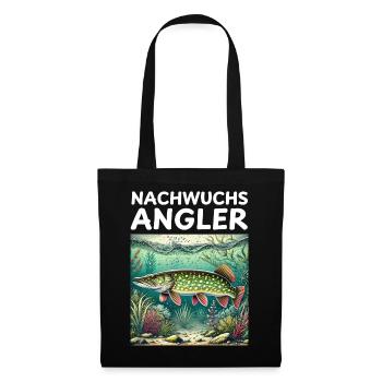 Jeunes pêcheurs - Brochet - Sac en tissu - noir - Devant
