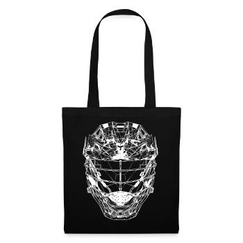 Lacrosse Helmet Line Art - Tote Bag - black - Front