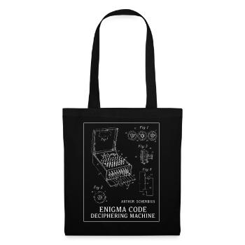 Illustration de la machine à déchiffrer le code Enigma - Sac en tissu - noir - Devant