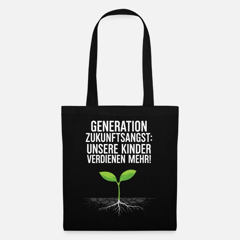 Generation Zukunftsangst - Stoffbeutel - Schwarz