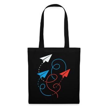 paper airplane - Tote Bag - black - Front