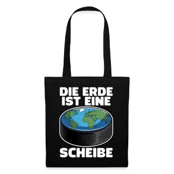 Eishockey Puck Scheibe Eishockeyteam - Stoffbeutel - Schwarz - Vorne