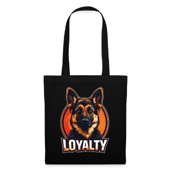 Loyauté – German Shepherd Design - Sac en tissu - noir - Devant
