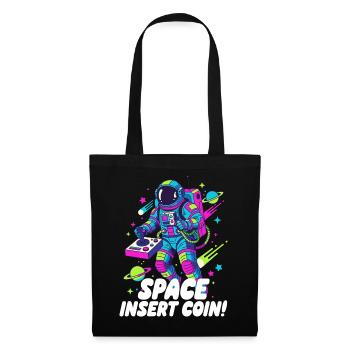 Space Insert Coin - Stoffbeutel - Schwarz - Vorne