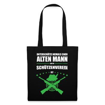 Cadeau pour le vieil homme dans le club de tir | Rétro - Sac en tissu - noir - Devant