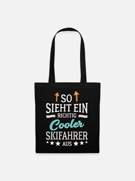So sieht ein richtig cooler Skifahrer aus - Stoffbeutel - Schwarz