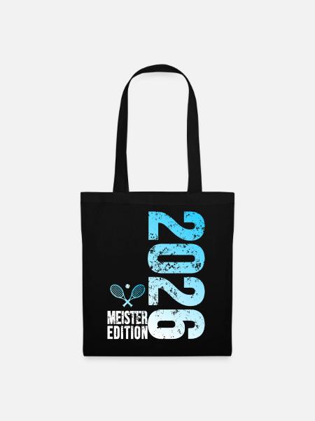 Tennis Meister Edition 2026 in blau weiß - Stoffbeutel - Schwarz