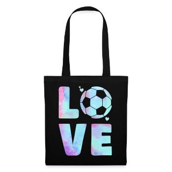 Love Football T-Shirt – Sport & Heart Design - Tote Bag - black - Front