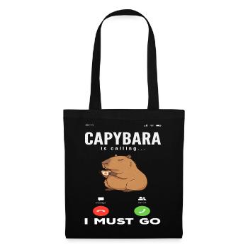 Appel téléphonique Appeler les Capybaras mignons - Sac en tissu - noir - Devant