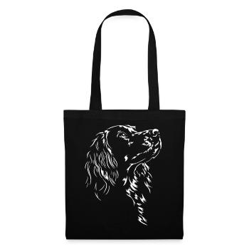 Gordon Setter Silhouette Jagdhunde Hunde Wilsigns - Stoffbeutel - Schwarz - Vorne