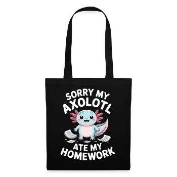 Axolotl Ate My Homework - Tote Bag - black - Front