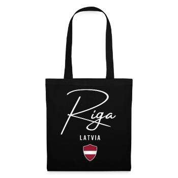 Riga Latvia, elegant design Riga - Tote Bag - black - Front