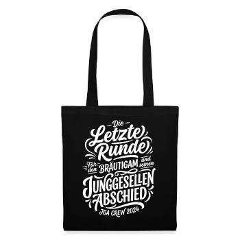 Letzte Runde Junggesellenabschied - Stoffbeutel - Schwarz - Vorne