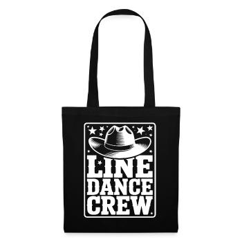 Line Dance Crew - Cowboy Silhouette - Stoffbeutel - Schwarz - Vorne