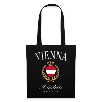 Couronne d’armoiries de Vienne Autriche – Souvenir de voyage - Sac en tissu - noir - Devant