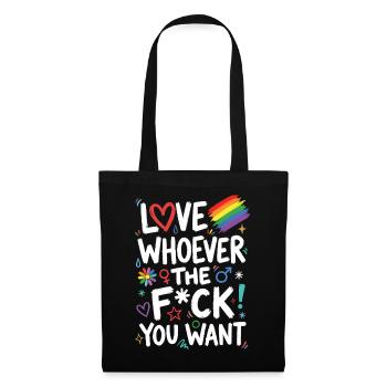 LGBT-Pride-Monat – Liebe wen zum Teufel du willst - Stoffbeutel - Schwarz - Vorne