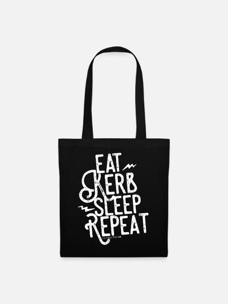 Eat Kerb Sleep Repeat - Tote Bag - black