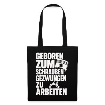 Geschraubt statt gezwungen - Stoffbeutel - Schwarz - Vorne
