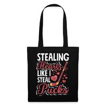 Retro Heart Valentine's Day Design Love - Tote Bag - black - Front