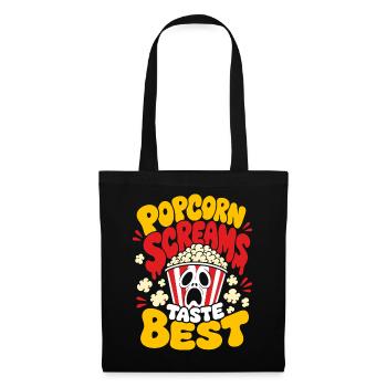 Popcorn Screams Taste Best Horror Fan - Tote Bag - black - Front